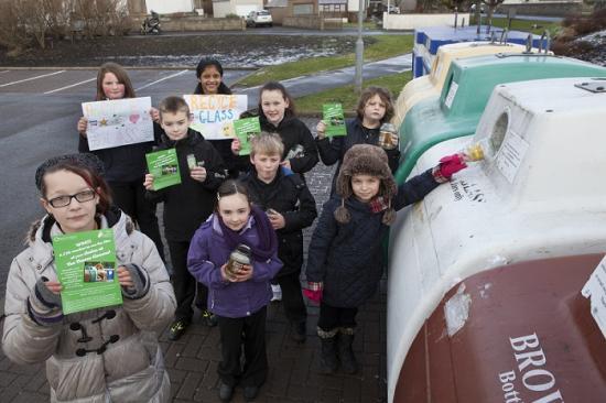 Photograph of Pulteneytown Academy Pupils Promote Glass Recycling Competition