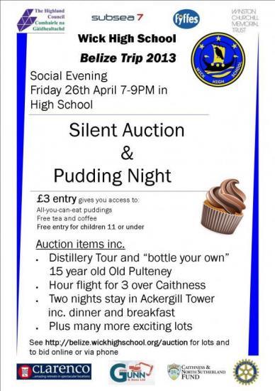 Photograph of Wick High School Belize Trip - Pudding Night and Silent Auction