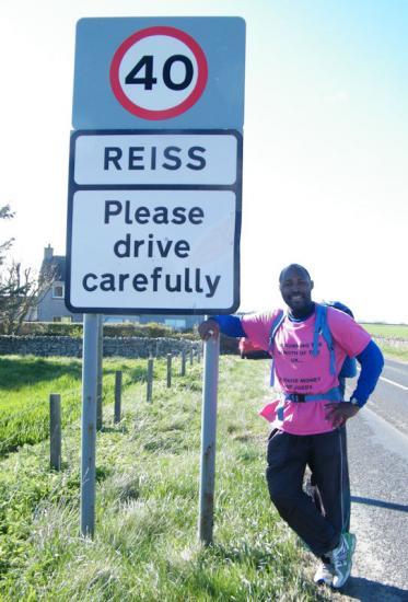 Photograph of Joe Mbu - The Running Man - First African To Run From Landsend to John O'Groats