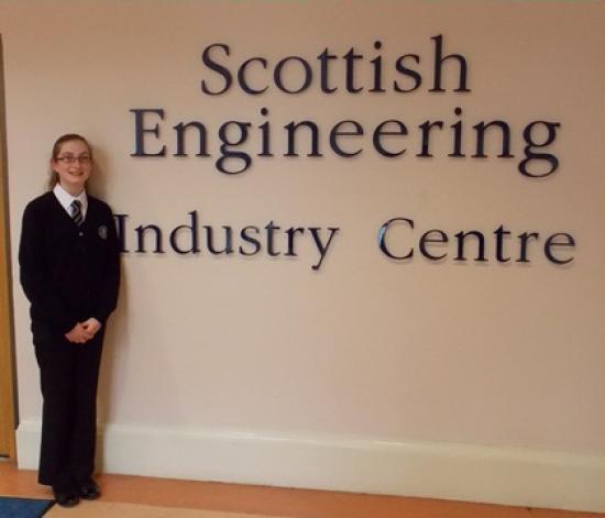 Photograph of Wick High pupil, Shona, wins top engineering prize
