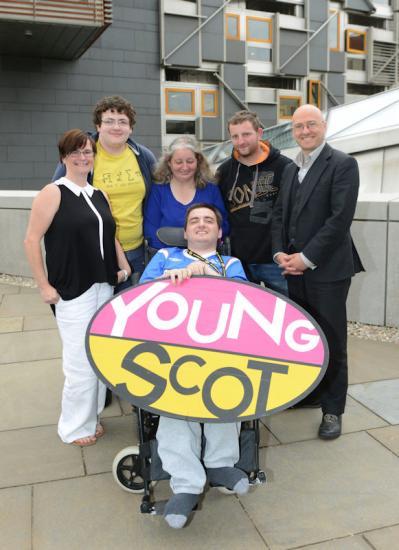 Photograph of DISABLED YOUNG PEOPLE FROM CAITHNESS SHARE IDEAS WITH MSPS