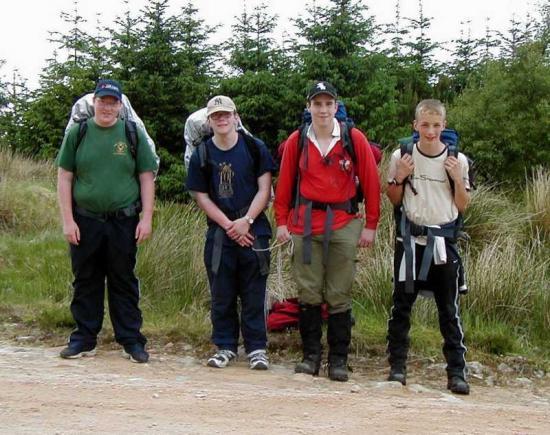 Photograph of Four Cadets On Their Gold Duke Of Edinburgh Award Expedition