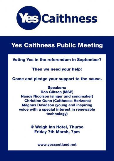 Photograph of Yes Caithness Public Meeting