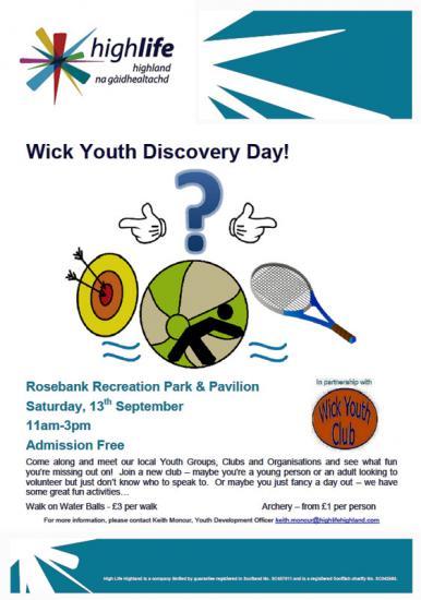 Photograph of Wick Youth Discovery Day