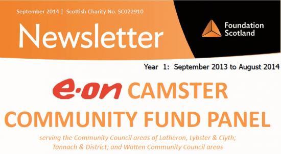 Photograph of e.on Camster Community Fund Panel - Newsletter