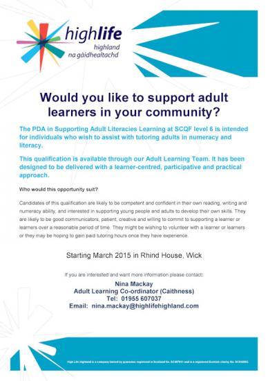 Photograph of Would you like to support adult learners in your community?