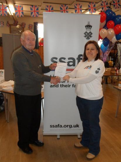 Photograph of Long Service Award For SSAFA Stalwart