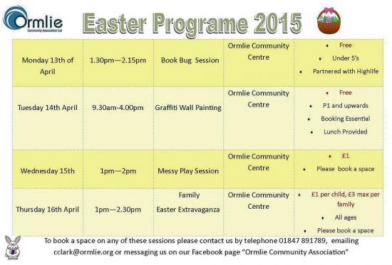 Photograph of Ormlie Community - Easter Programme