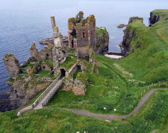 Photograph of Sinclair Castle formerly known as Girnigoe Castle From A Kite Camera