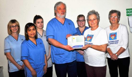 Photograph of New ECG Machine Presented By Caithness Heart Support Group