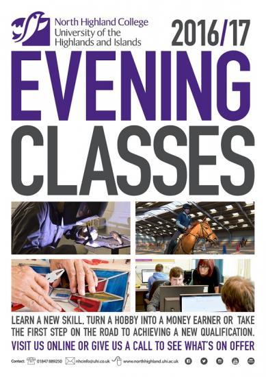 Photograph of North Highland College UHI Evening Classes 2016