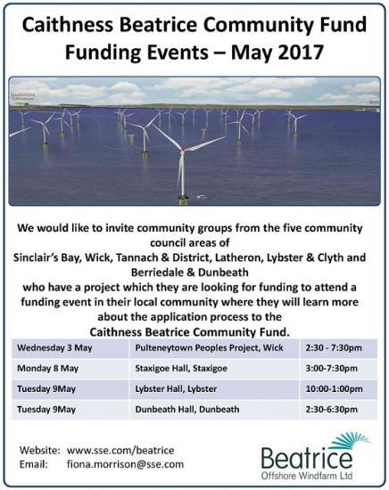 Photograph of Caithness Beatrice Community Fund - Funding Events
