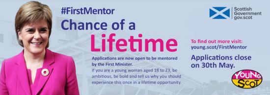 Photograph of Apply Now: First Minister Mentoring Programme - Young Women Aged 18 - 23