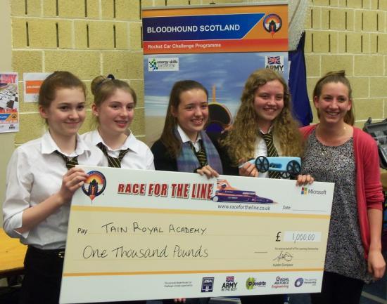 Photograph of Bloodhound Rocket Car Competition Won By Tain Team