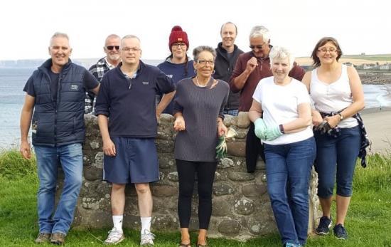 Photograph of Thurso volunteers planning BIG clean up of Riverside area