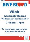 Thumbnail for article : Give Blood At Assembly Rooms, Wick