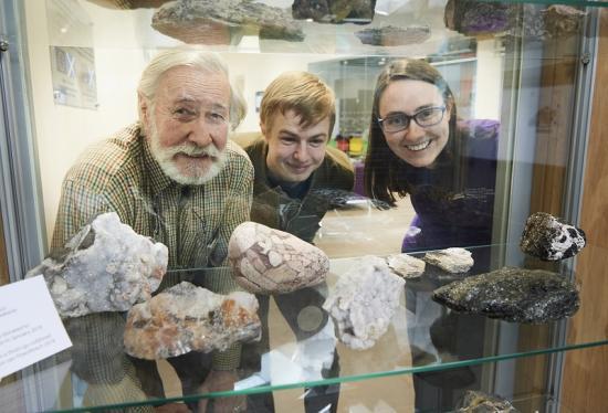 Photograph of Students learn that geology rocks with new donation