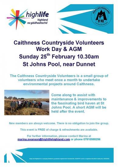 Photograph of Caithness Countryside Volunteers Work Day and AGM