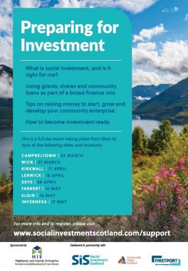 Photograph of ‘Preparing for Investment' in the Highlands and Islands - charities, social enterprises, community enterprise