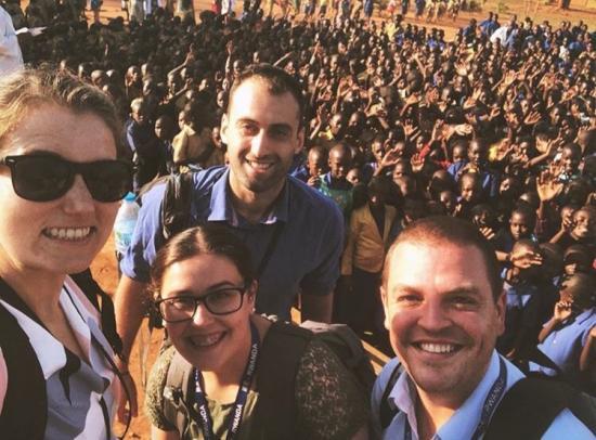 Photograph of Wick Teacher Working With Rwanda's Teachers This Summer