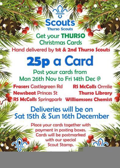 Photograph of Thurso Scouts Christmas Post 2018