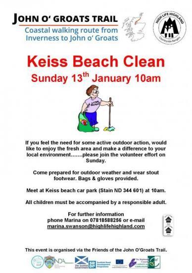 Photograph of Keiss beach clean - Sunday 13th January 2019