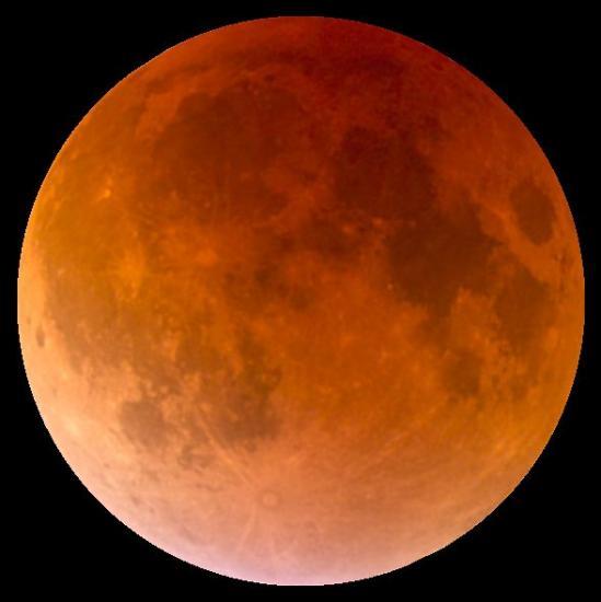 Photograph of Lunar Eclipse of the Moon (Blood Moon) this weekend