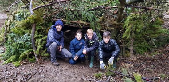 Photograph of Wick High School Pupils Help With Noss Forest Project
