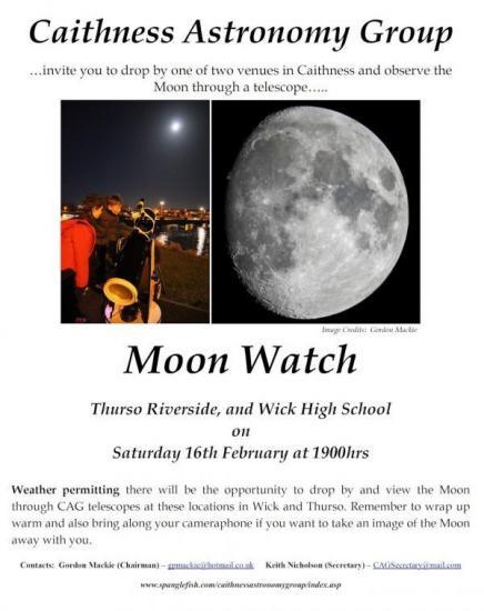 Photograph of Caithness Astronomy Group Moon Watch Observing Sessions