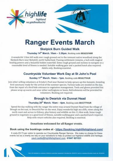 Photograph of Ranger Events In March
