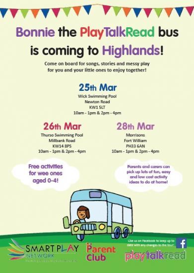 Photograph of Play Talk Read Bus Coming To Thurso and Wick
