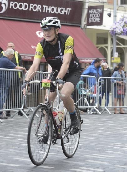 Photograph of Hastings Cycling Samaritan to call at Thurso en-route to the Shetlands