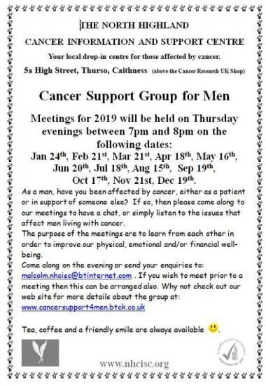 Photograph of Cancer Support Group for Men - Meetings for 2019