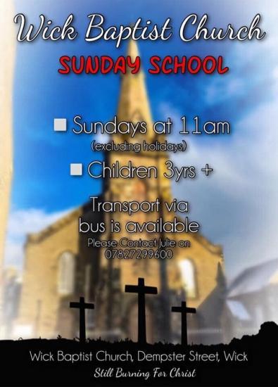 Photograph of Wick and Keiss Baptist Church Sunday School Times