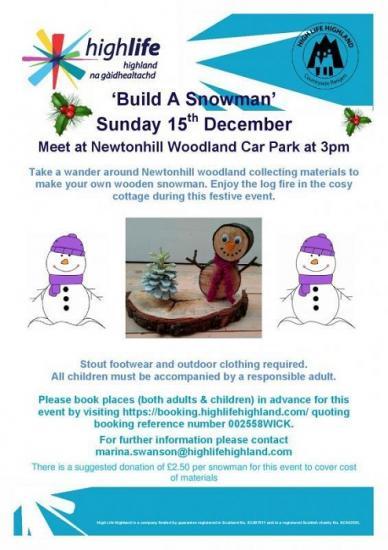 Photograph of Build A Snowman At Newtonhill Woodland Near Wick