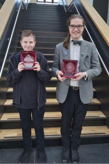 Photograph of Saltire Summit Volunteering Awards For Two Wick High Pupils