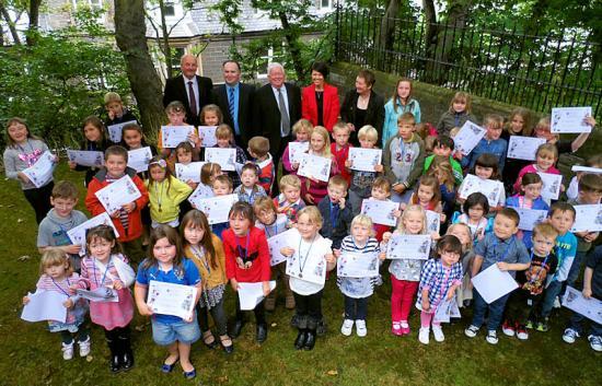 Photograph of Creepy House Reading Challenge Awards At Wick Library