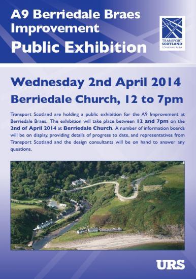 Photograph of Berriedale Braes A9 Improvement Exhibition 2nd April 2014