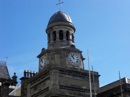 Photograph of Clock Ticking Towards Wick Town Hall Reopening In August