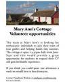 Thumbnail for article : Volunteer At Mary Ann's Cottage