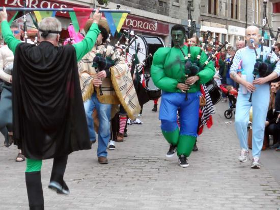 Photograph of Wick Pipe Band Week 2015 - Fancy Dress Parade