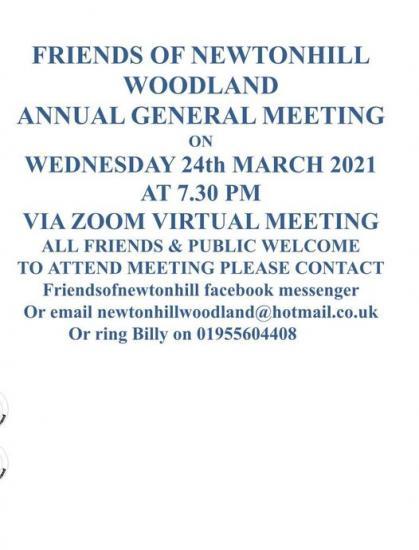 Photograph of Newtonhill Community Woodland AGM 24 March 2021