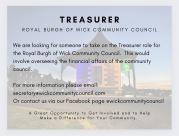 Thumbnail for article : Wick Community Council Looks For a New Treasurer
