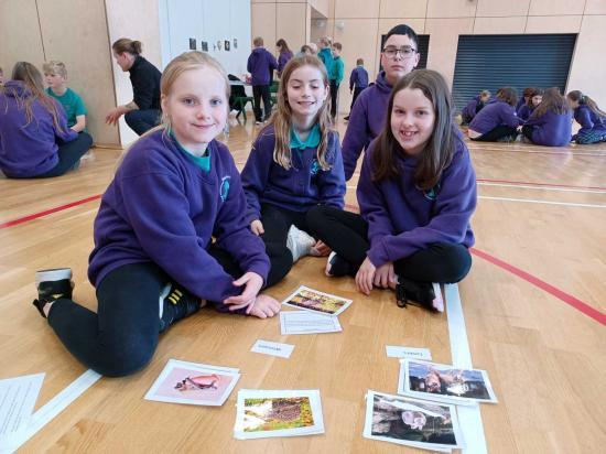 Photograph of Pupils working out how climate change will change our mammal species