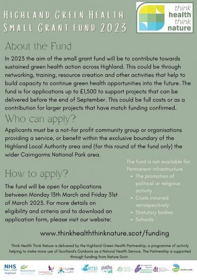 Photograph of Highland Green Health Small Grant Fund Is Now Open For Applications