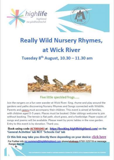 Photograph of Really Wild Nursery Rhymes at Wick River