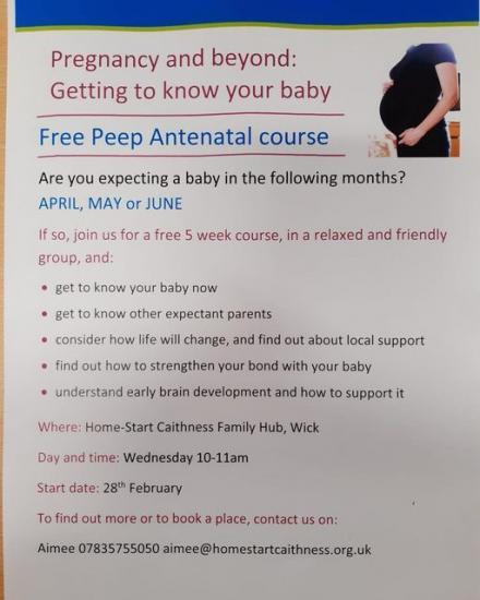 Photograph of Expecting A Baby  - FREE PeeP Antenatal Course With HomeStart Caithness