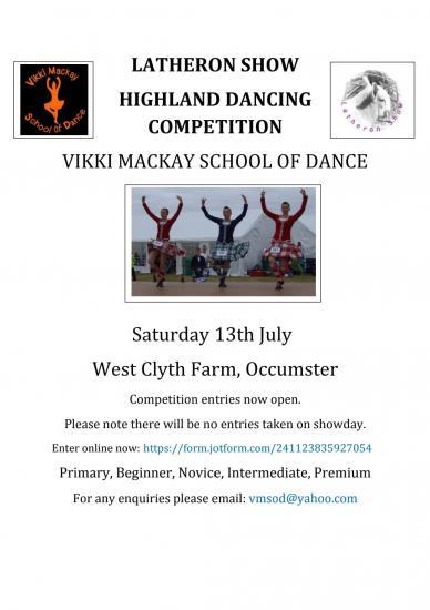 Photograph of Highland Dance Competition - Entries Open