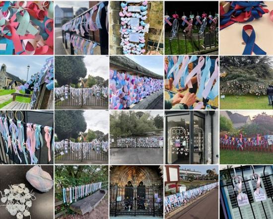 Photograph of Biggest number of Sands Ribbon Displays ever for Baby Loss Awareness Week   